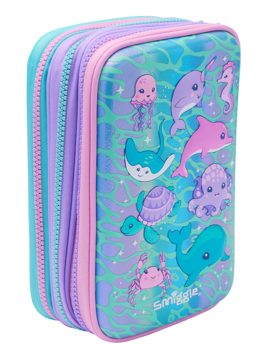 Smiggle - Dynamic 3 Gözlü Hardtop Kalem Kutusu