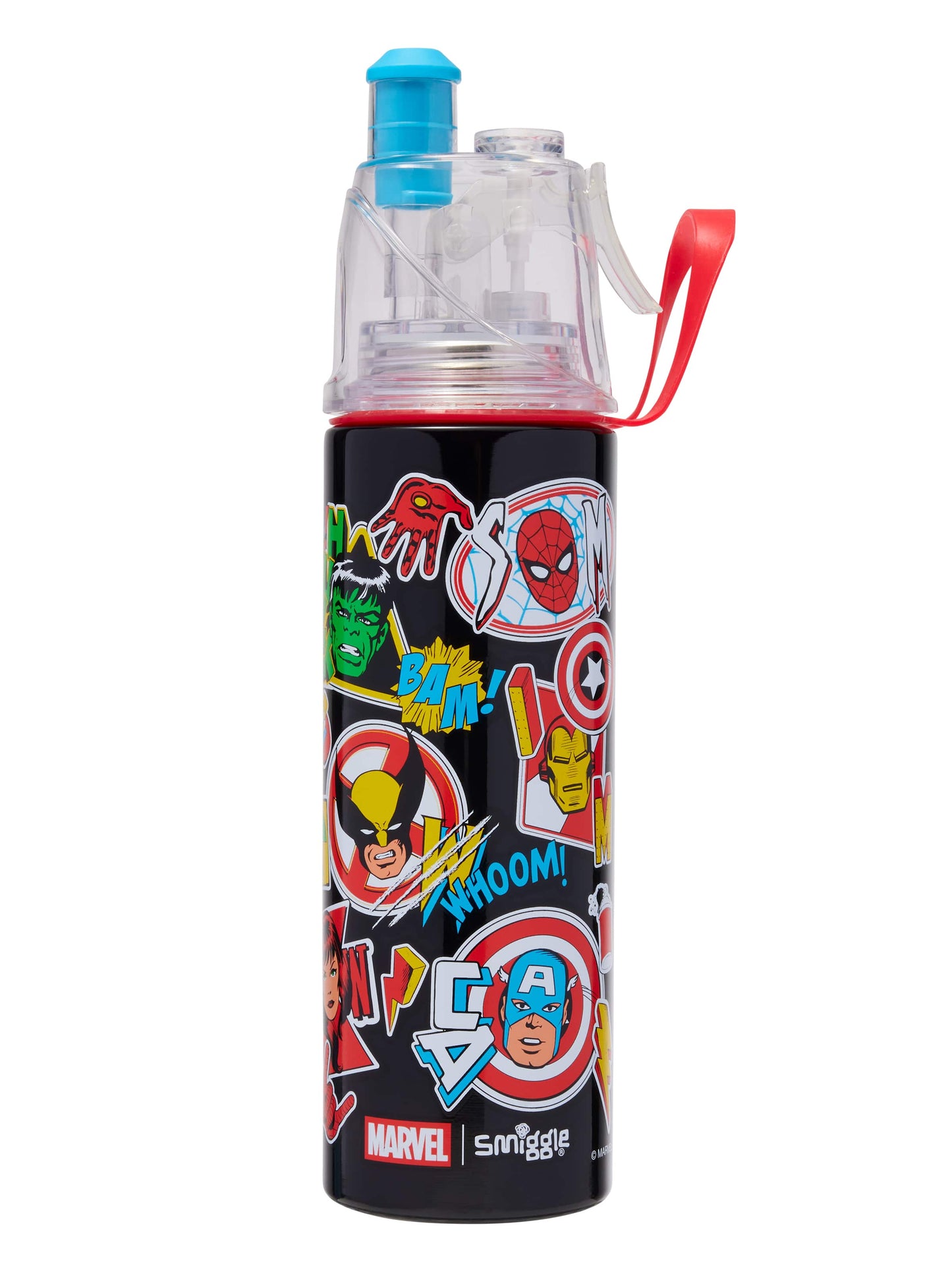 Smiggle - Marvel Su Püskürtmeli Çelik 500Ml Matara