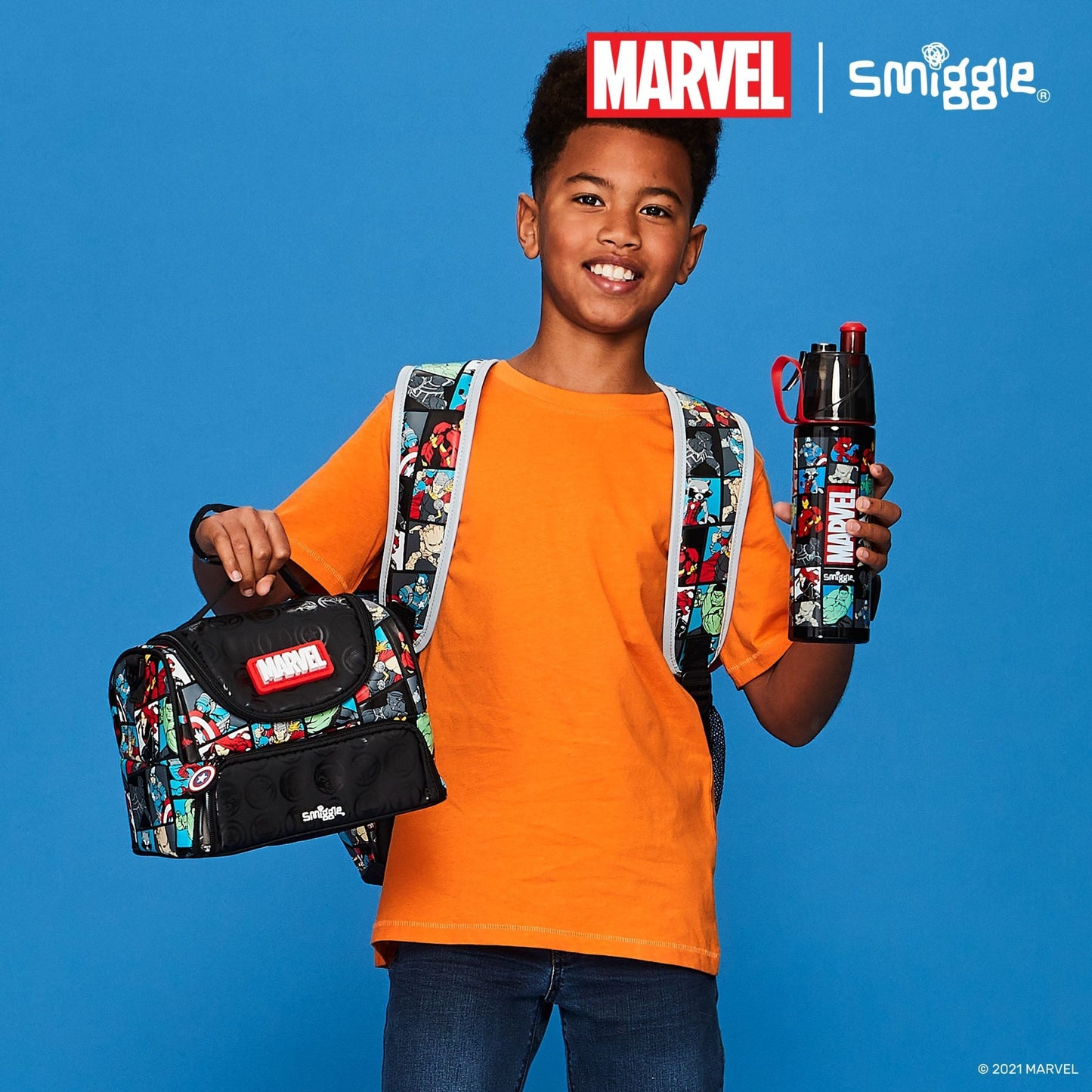 Smiggle - Marvel Çift Katlı Beslenme Çantası