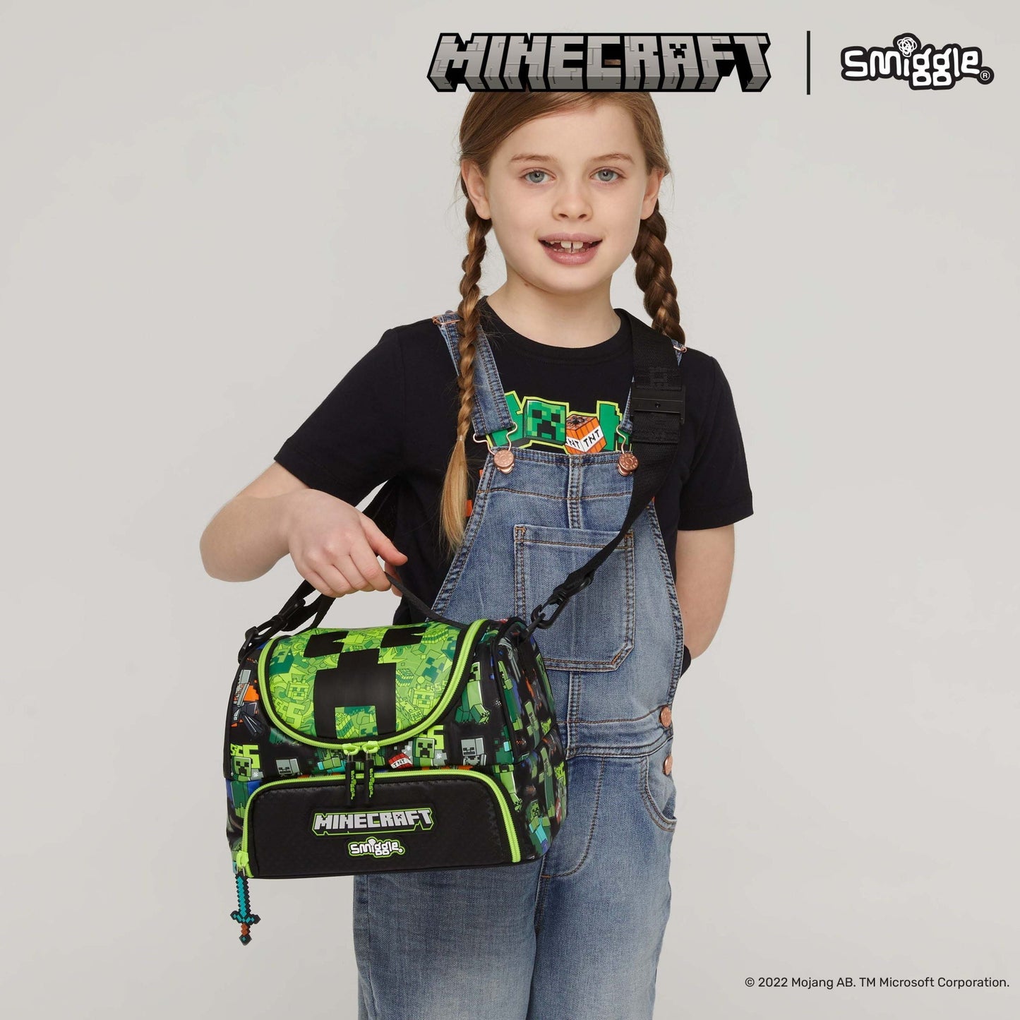 Smiggle - Minecraft Çift Katlı Askılı Beslenme Çantası