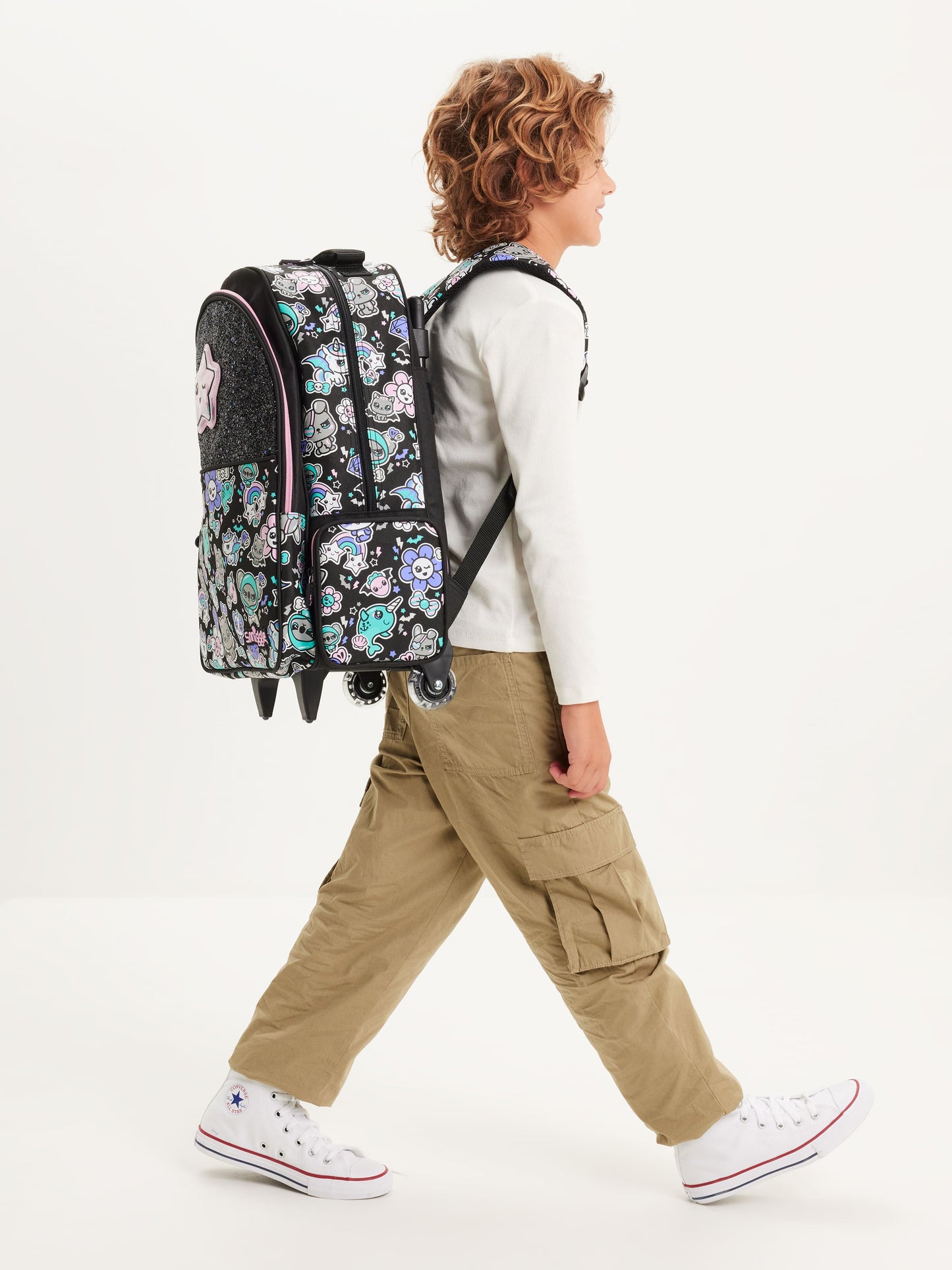 Smiggle - Trailblazer  Işıklı Tekerlekli Çekçekli Çanta