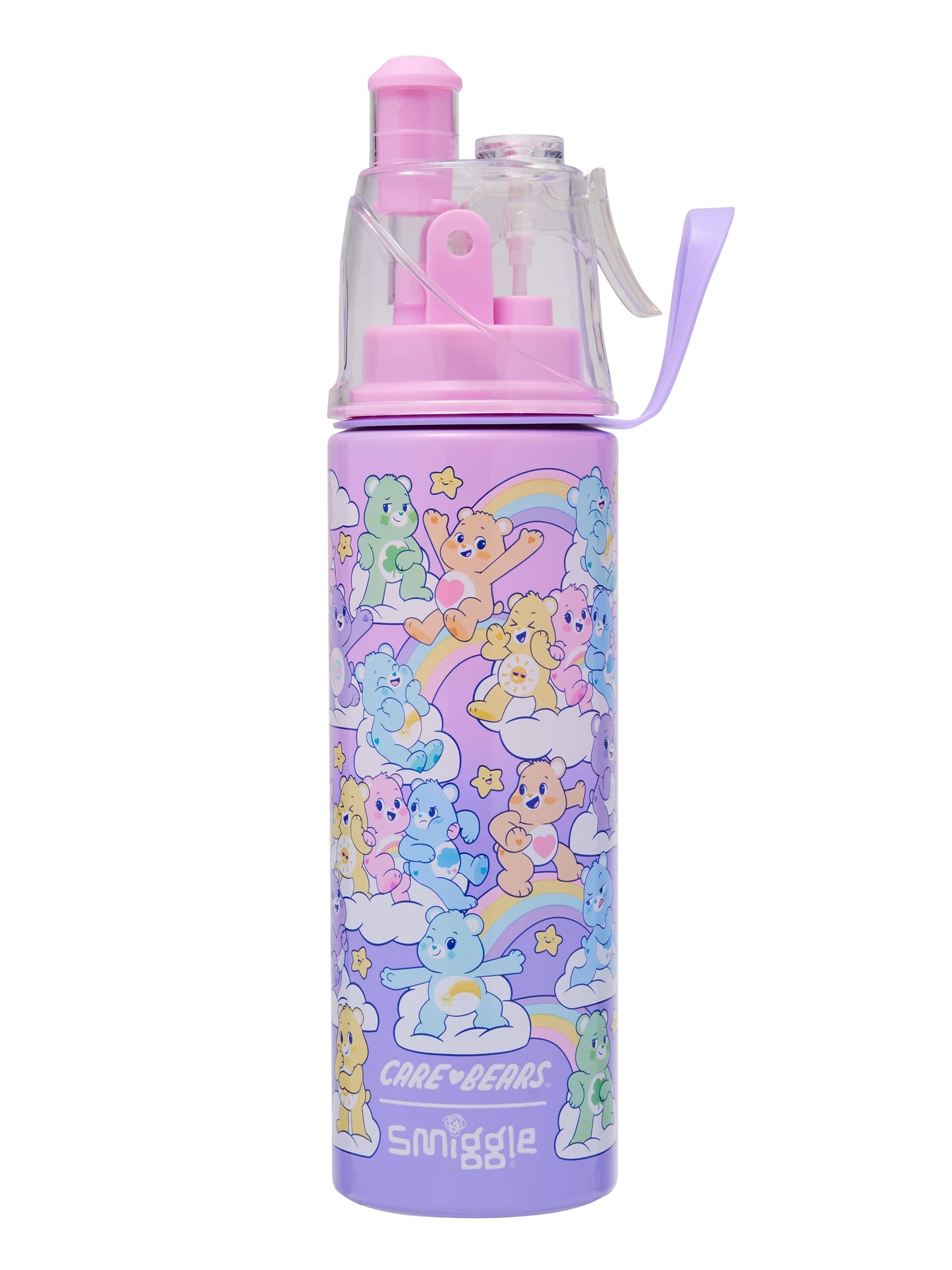 Smiggle - Care Bears Su Püskürtmeli Çelik 500Ml Matara