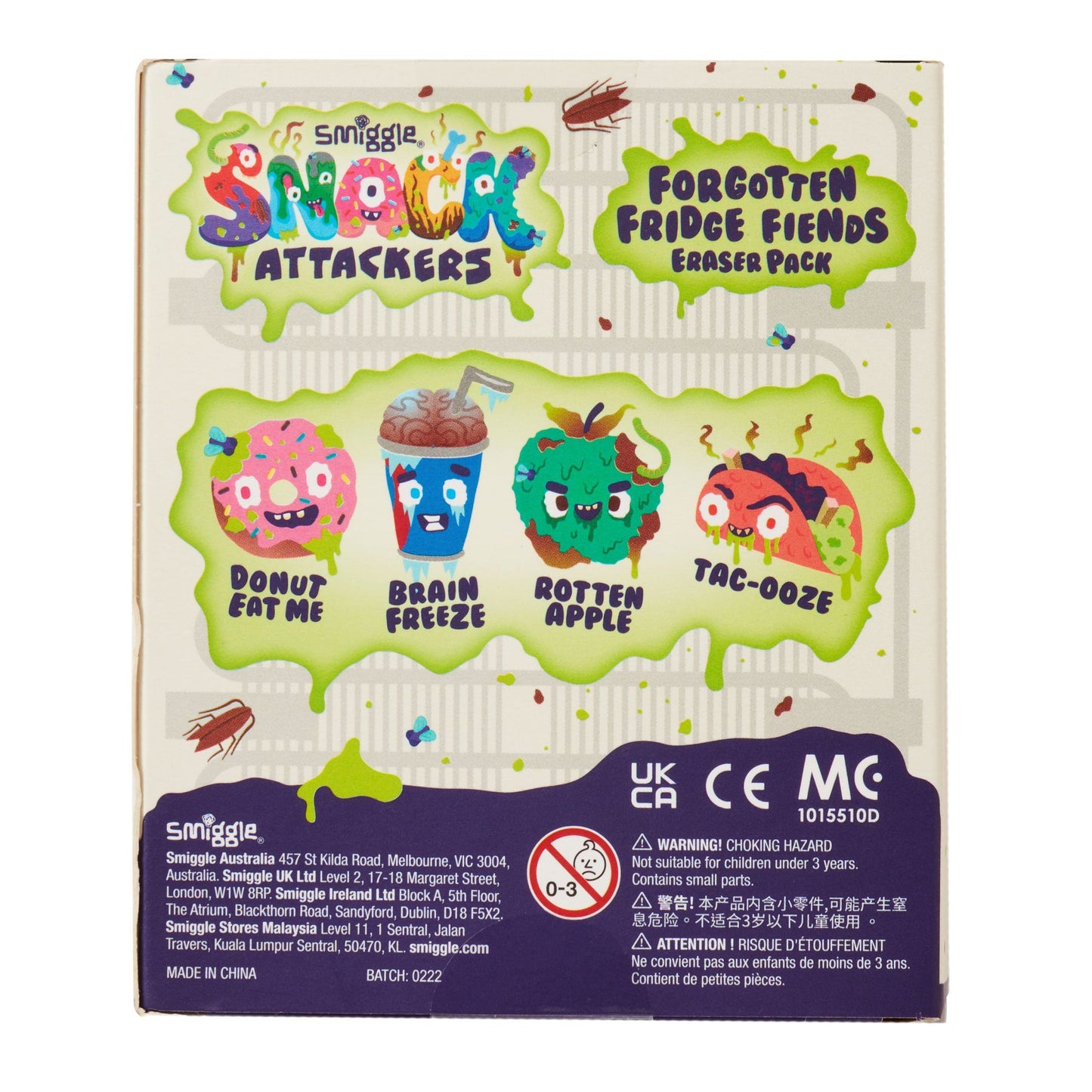 Smiggle - Snack Attackers 4lü Silgi Paketi
