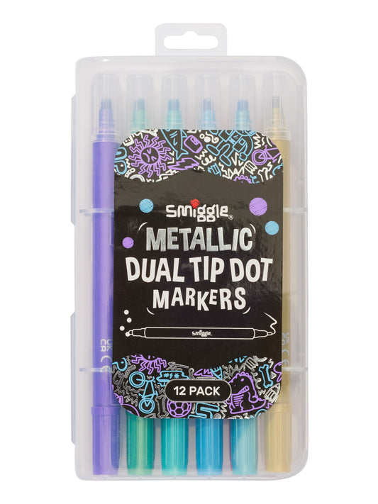 Smiggle - Metalik Çift Uçlu Nokta İşaretleyiciler Paketi X12