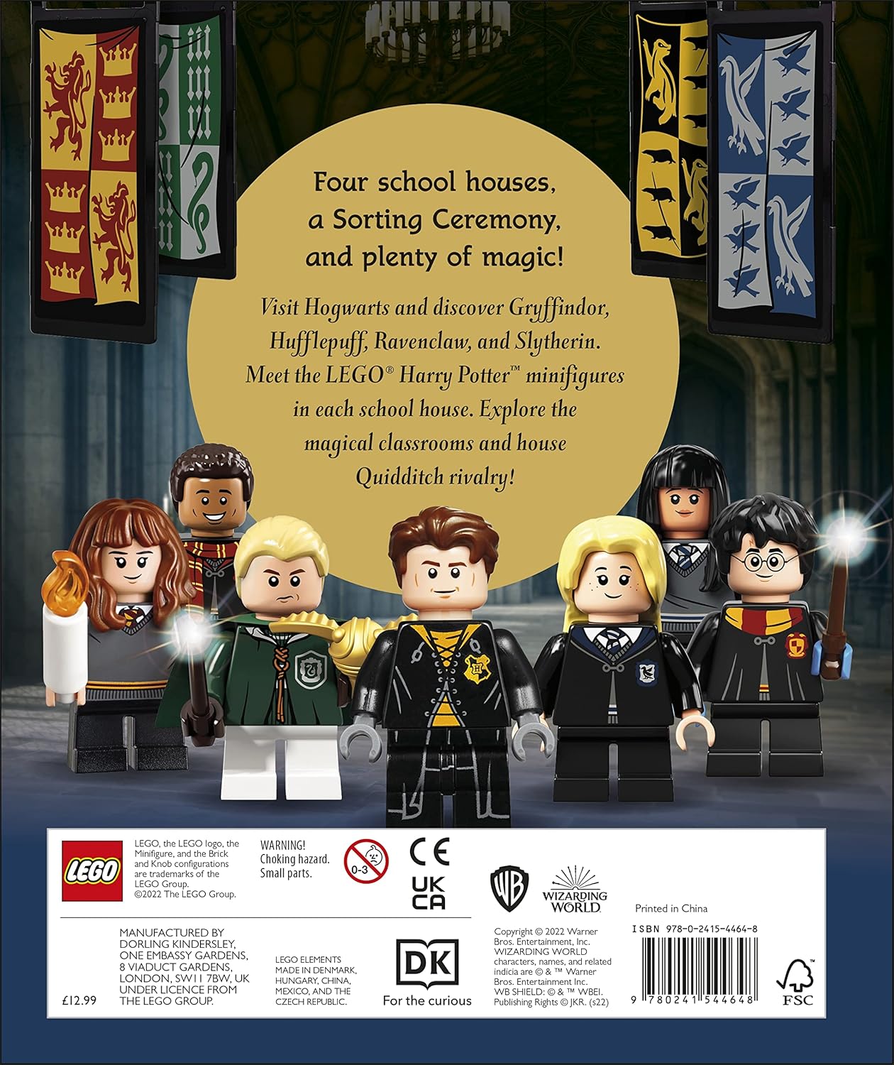 Lego - LEGO Harry Potter Hogwarts Evleri Figür Oyuncaklı Figürlü İngilizce Aktivite ve Hikaye Kitabı