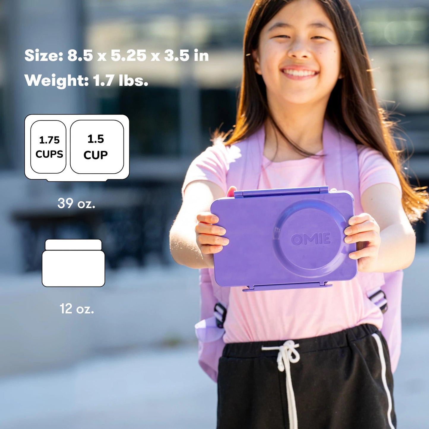 Omiebox - UP Isı Yalıtımlı 2. Nesil Galaksi Moru Bento Yemek Kutusu