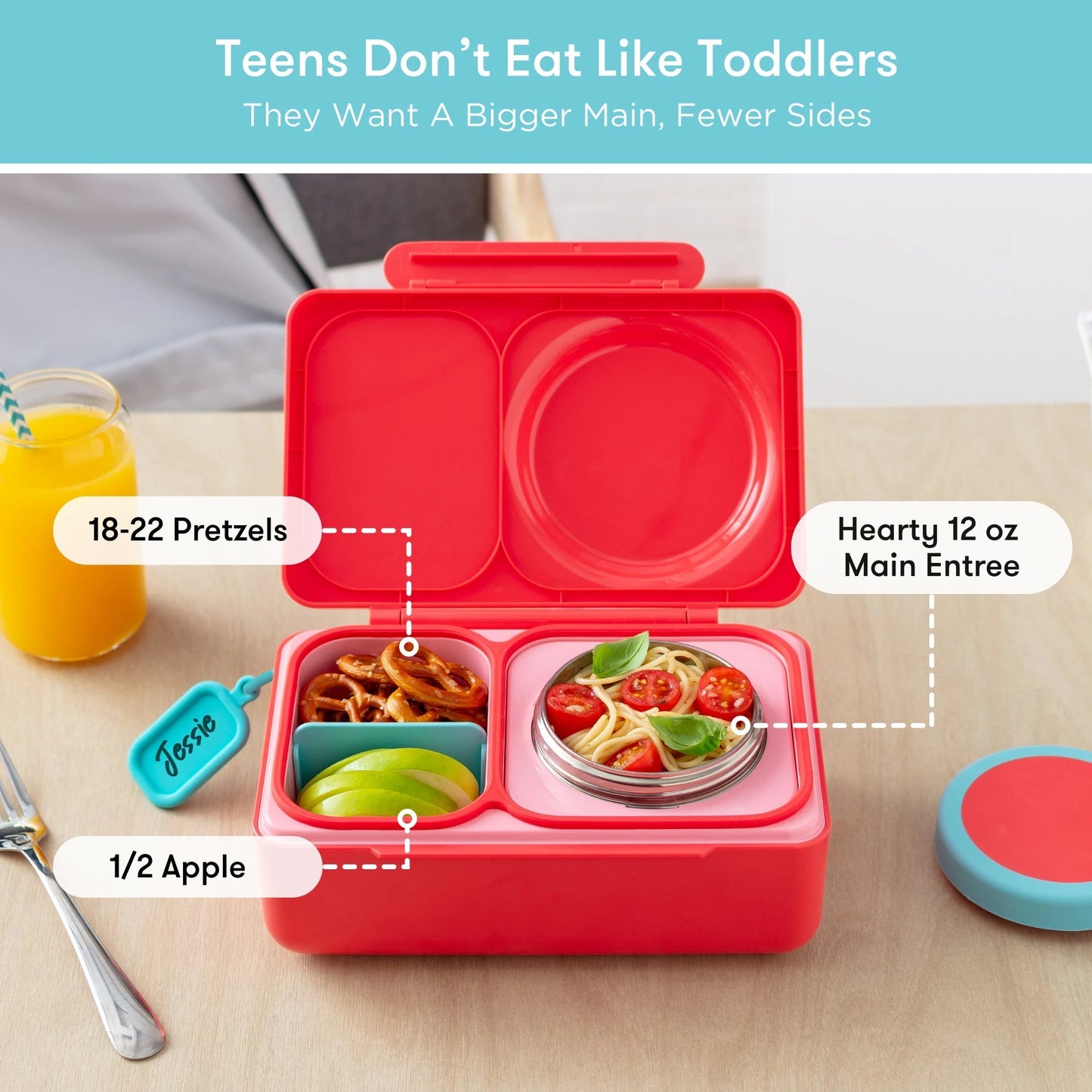 Omiebox - UP Isı Yalıtımlı 2. Nesil Kiraz Pembesi Bento Yemek Kutusu