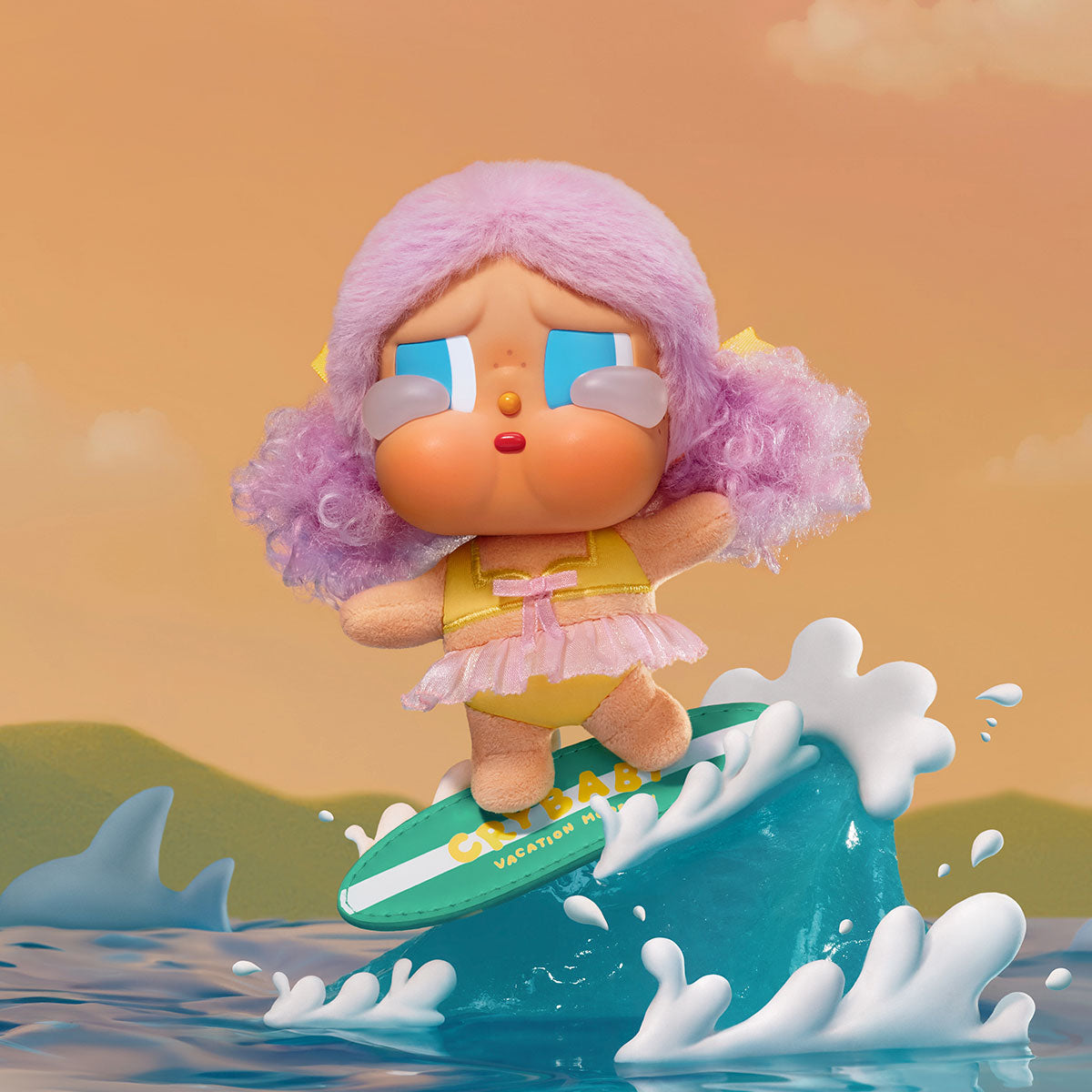 Pop Mart - Orijinal Crybaby Vacation Mode On Serisi Vinil Peluş Bebek Süpriz Kör Paket