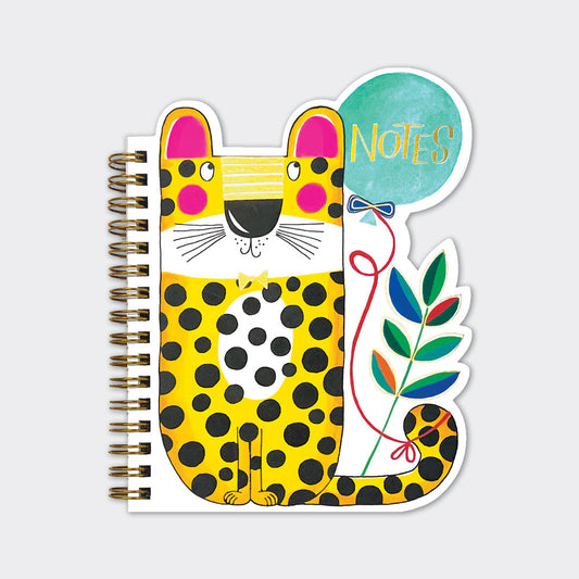Rachel Ellen - Leopar Şekilli Tel Ciltli Defter