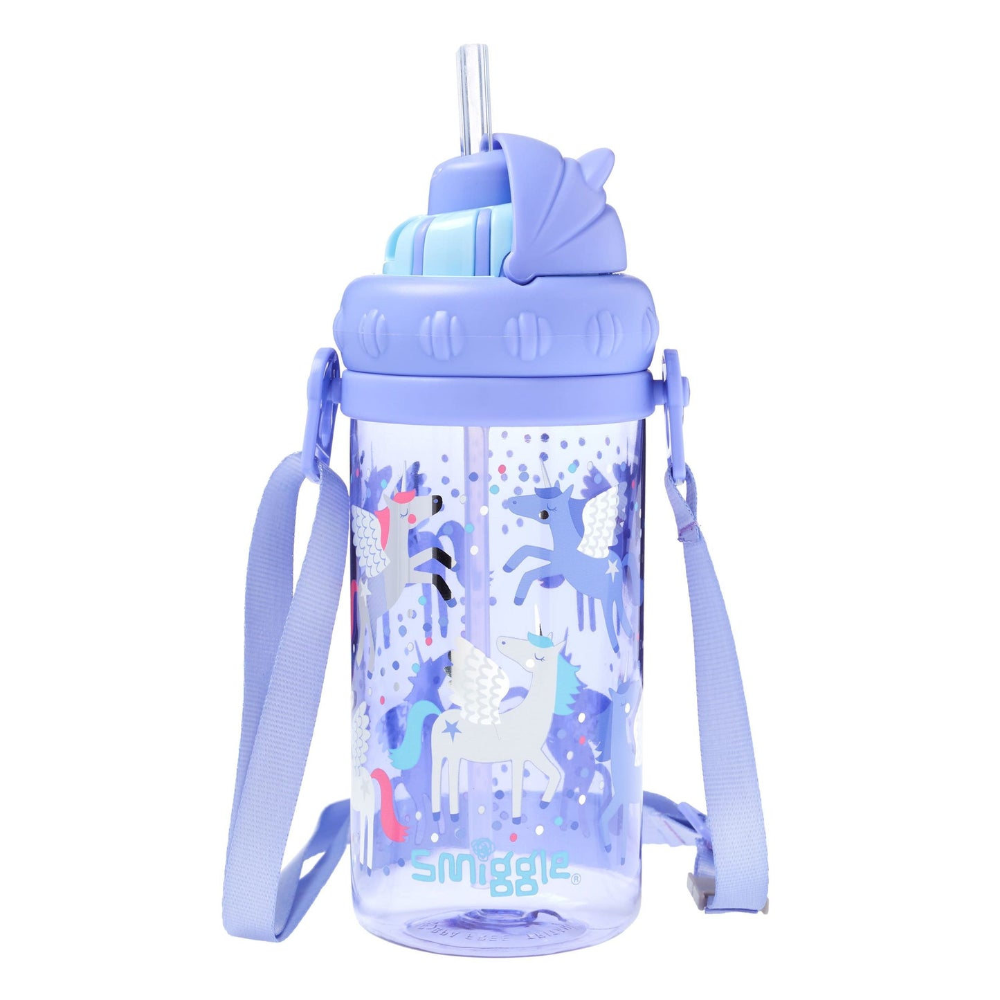 Smiggle - Up & Down Askılı Pipetli 400ML BPA İçermeyen Suluk