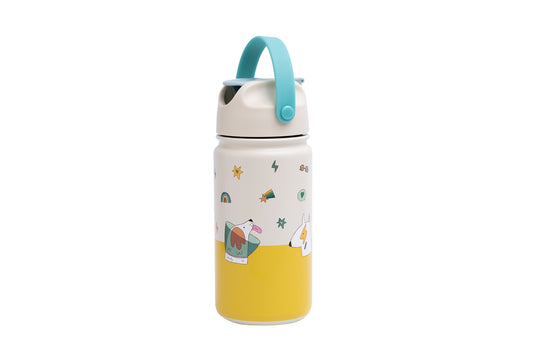 The Cotton Cloud - Funky Dogs 420ML Paslanmaz Çelik Gizli Pipetli Matara